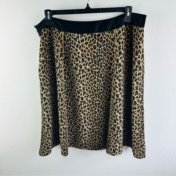 Requirements Leopard Print Skirt Size 1X - Picture 1 of 3